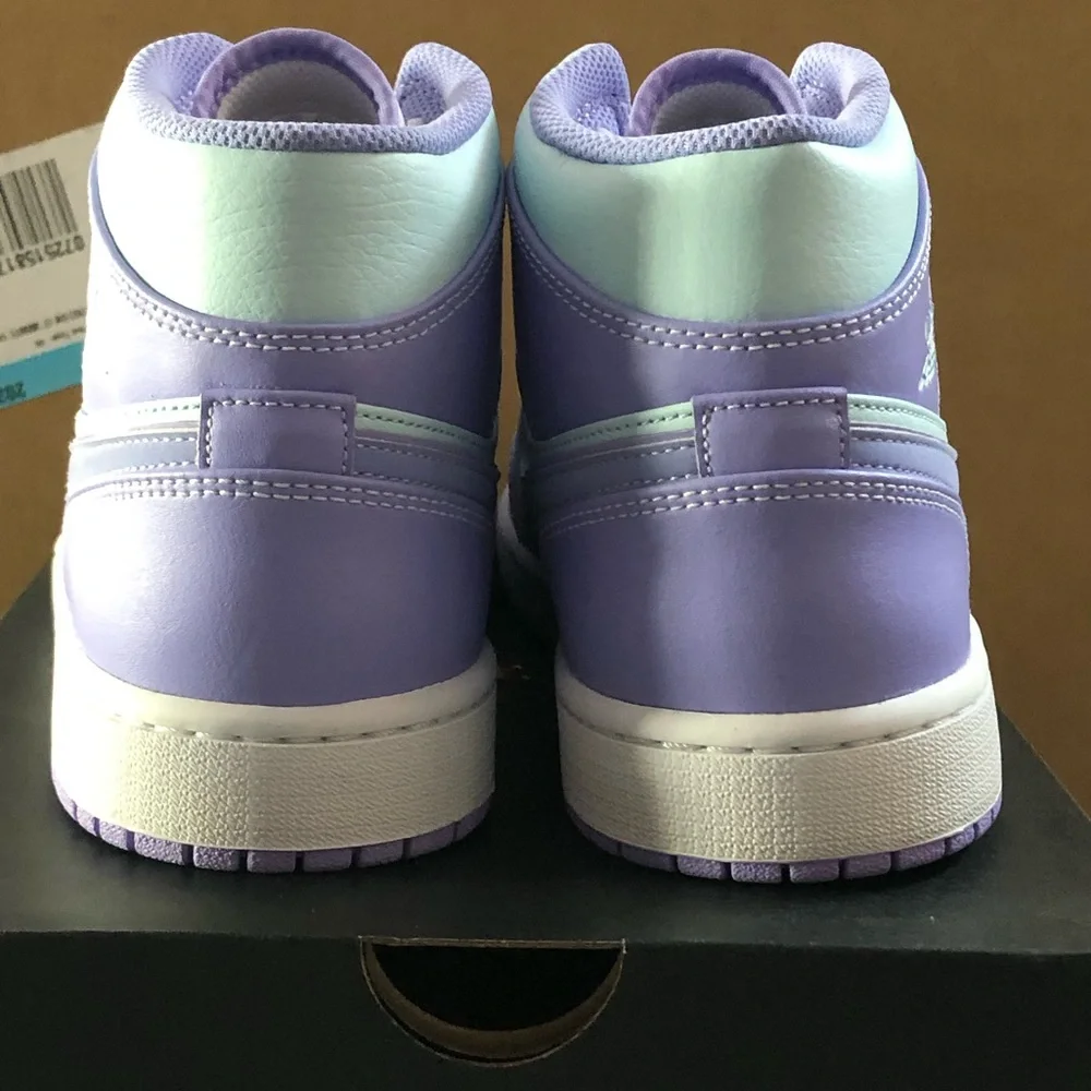 Jordan 1 Mid Purple Pulse/Arctic Punch - Picture 7 of 16